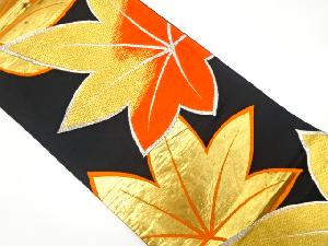 アンティーク　紅葉模様織り出し袋帯（材料）